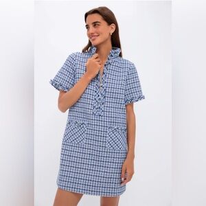 Pomander Place Blue Multi Tweed Ophelia Dress | Size XL